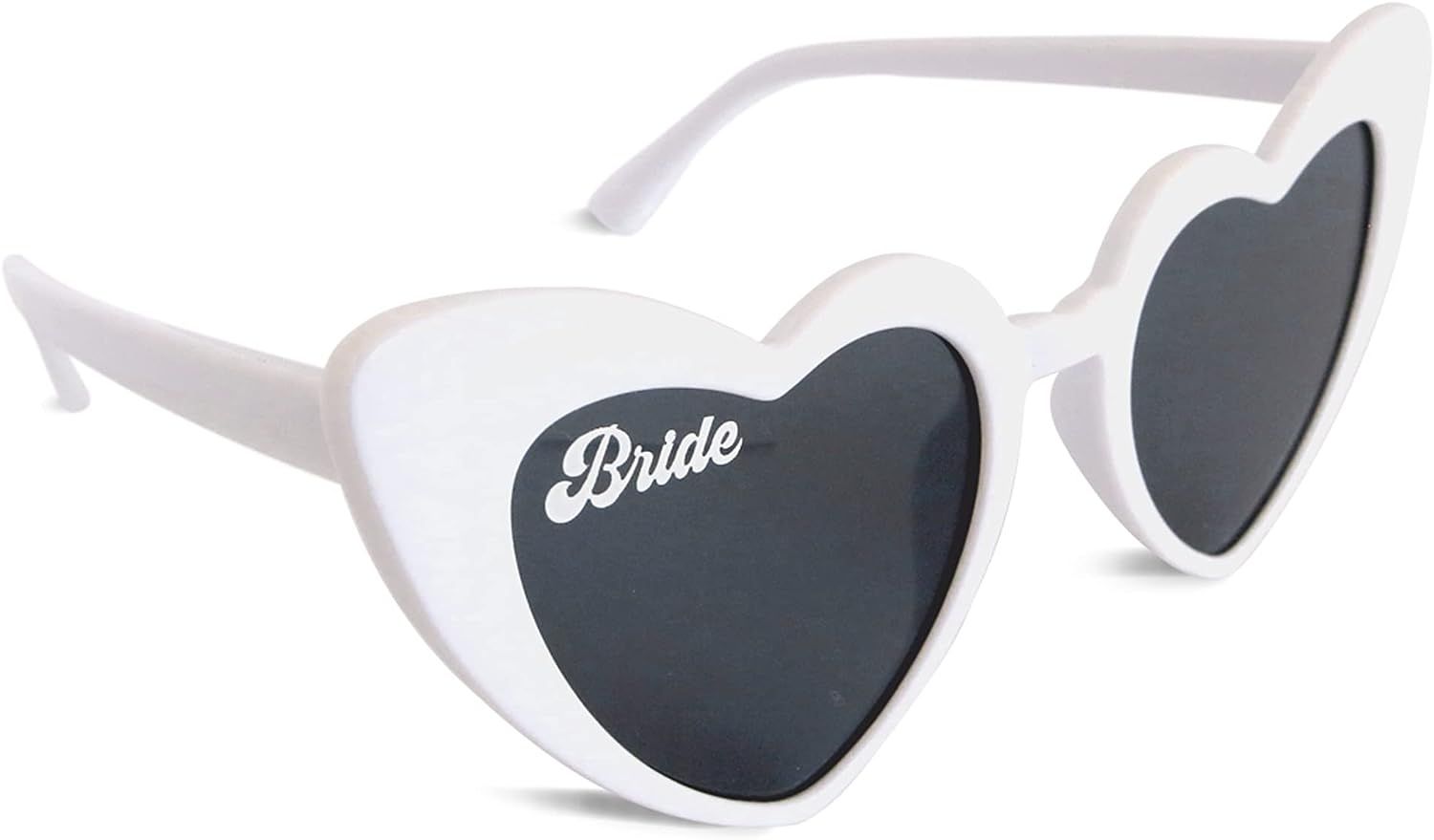 ModParty Bride Sunglasses | White Heart-Shaped Eyewear | Bachelorette Party Accessory | Bride to ... | Amazon (US)