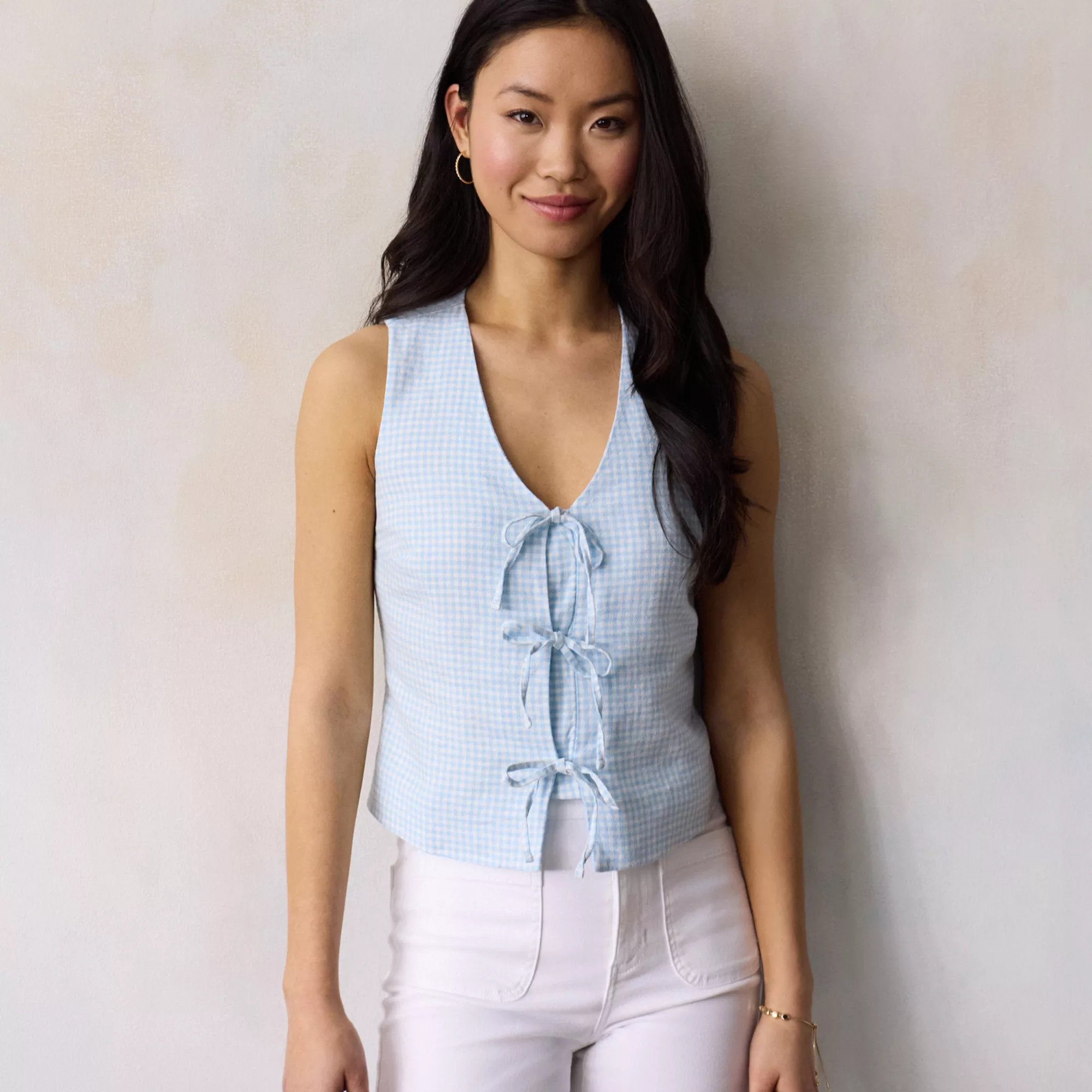 Women's LC Lauren Conrad Tie Front Vest | Kohl's