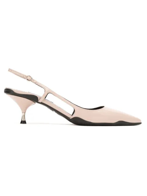 PradaScarpin de couro com recorres | FarFetch BR