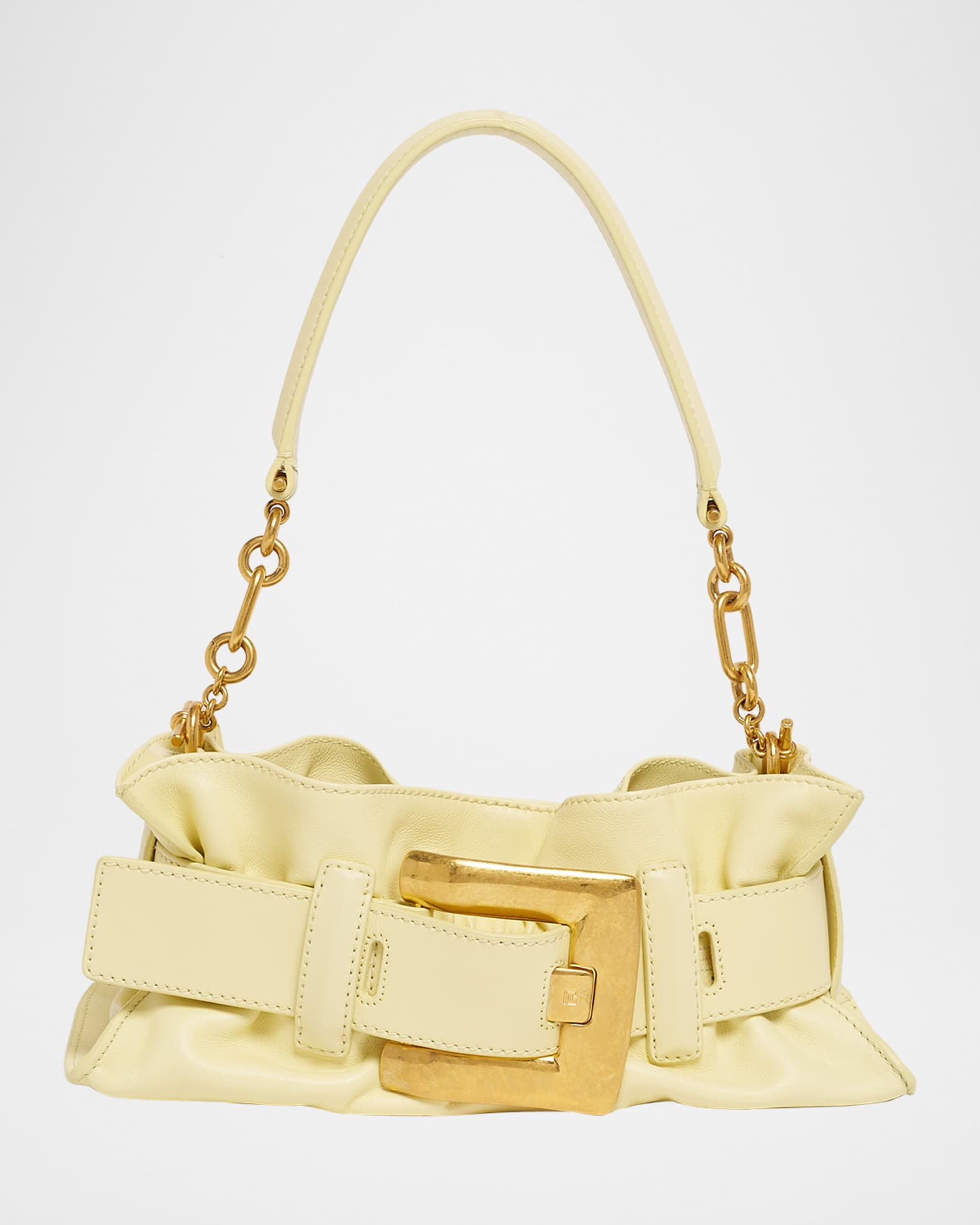 Balmain Anthem Mini Belted Leather Shoulder Bag | Neiman Marcus