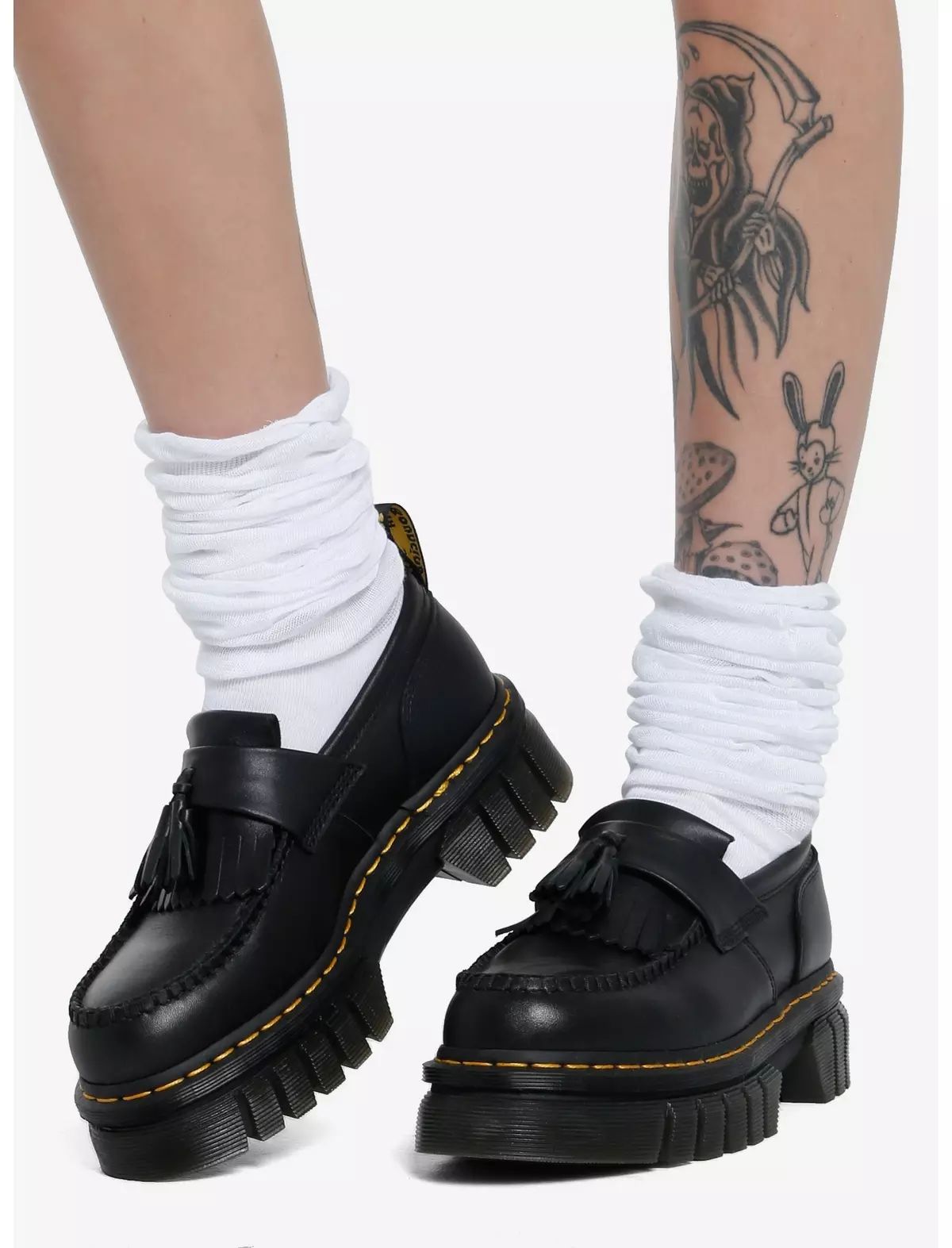 White Slouchy Ankle Socks | Hot Topic