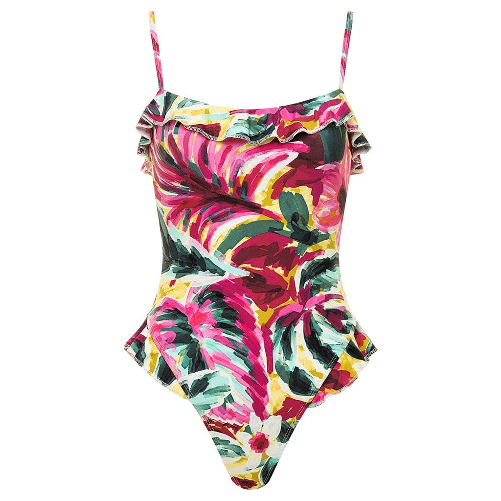 Isla Floral Jacelyn Ruffle One-Piece | Montce