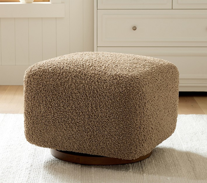 Babyletto Kiwi Gliding Ottoman Teddy Latte | Pottery Barn Kids