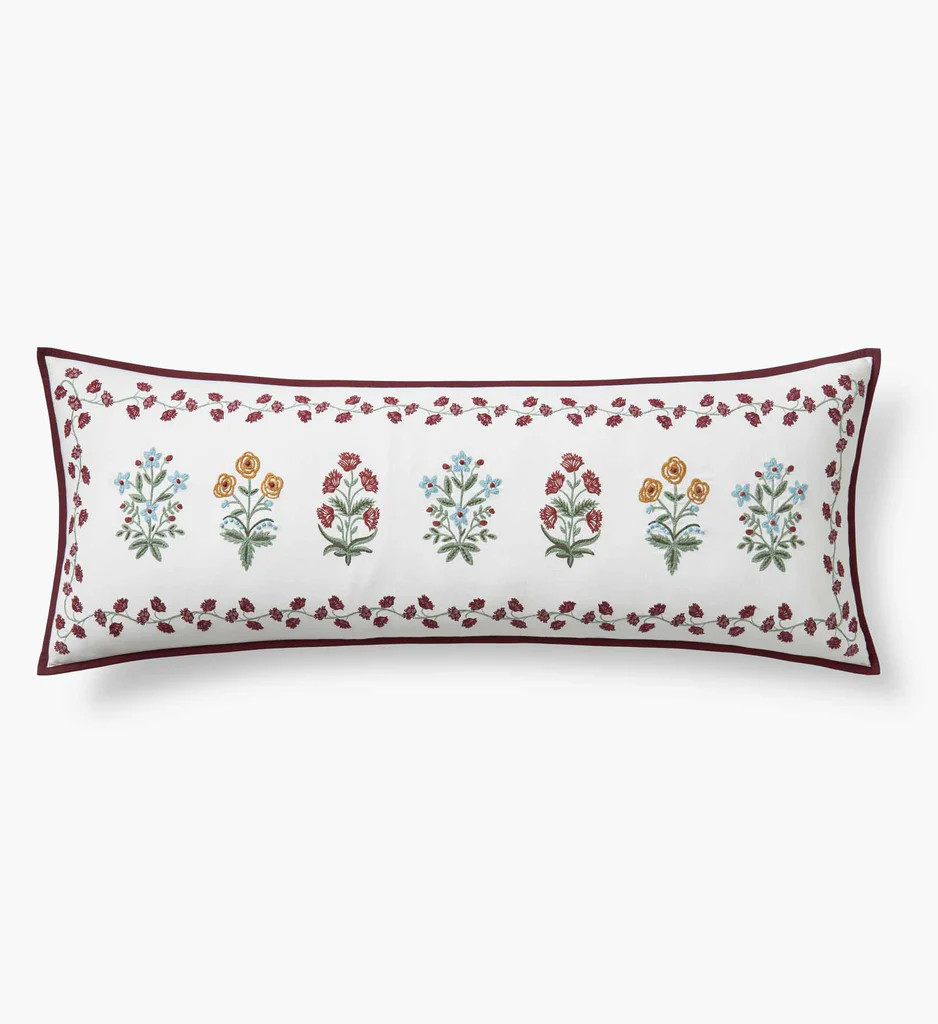 Embroidered Lumbar Pillow Cover - Lottie | Rifle Paper Co.
