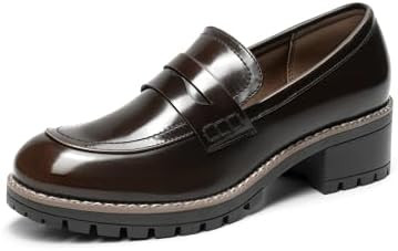 DREAM PAIRS Women's Penny Chunky Loafers Work Shoes | Amazon (US)