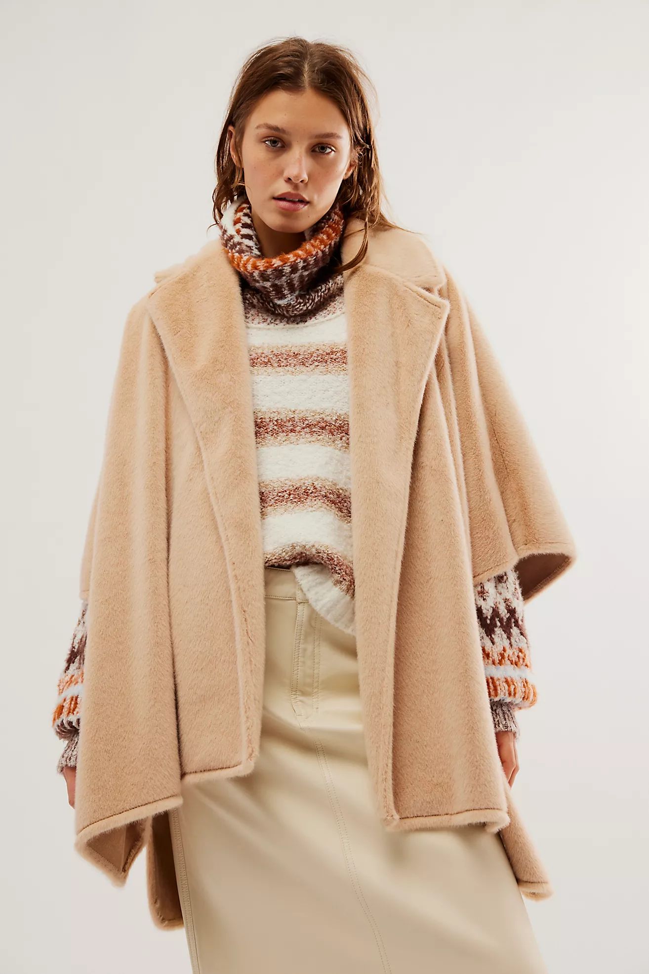 Starlett Faux Fur Poncho | Free People (Global - UK&FR Excluded)