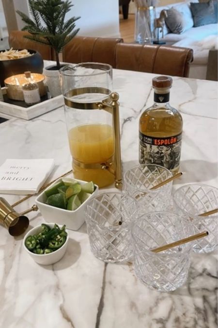 Spicy margarita night! Love some good bar ware for entertaining or just for a fun Friday night at home! Cella Jane. Home decor. Bar decor  

#LTKhome #LTKstyletip