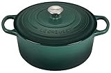 Le Creuset Signature Enameled Cast-Iron Round Dutch Oven, 5-1/2-Quart, Artichaut | Amazon (US)