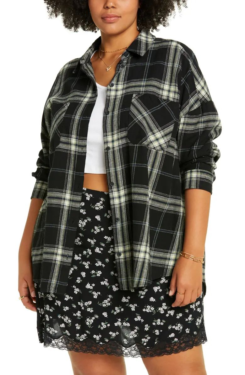 Plaid Cotton Flannel Button-Up Shirt | Nordstrom