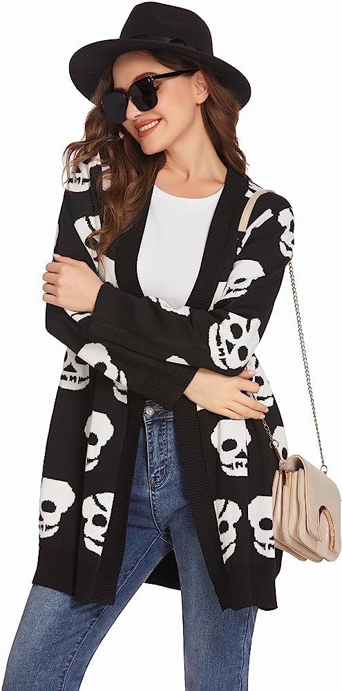 Hotouch Women Long Sleeve Cardigans Casual Open Front Cardigan Lightweight Knit Sweaters | Amazon (US)