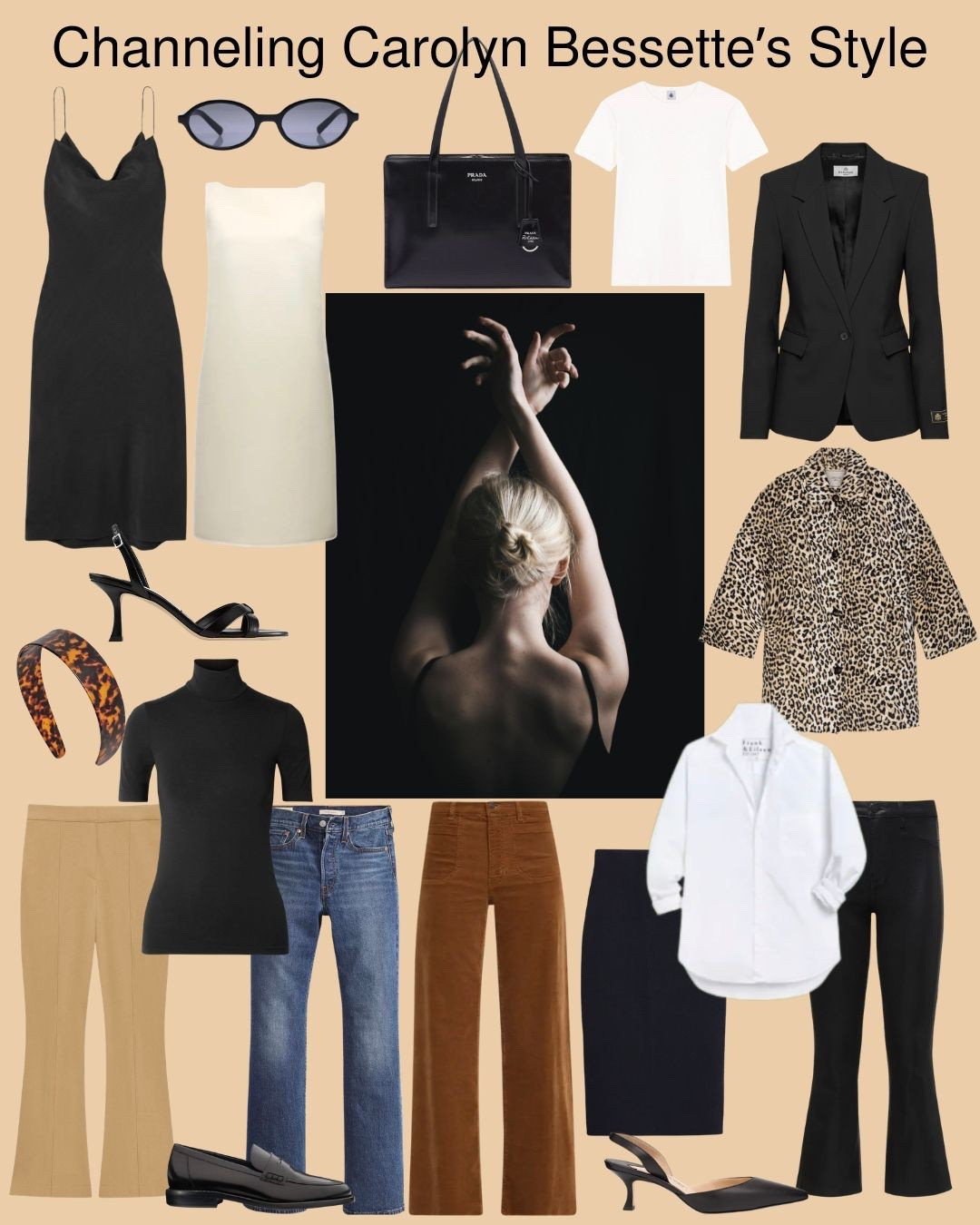 Love Story has had us thinking about cool work girl ‘90s fashion à la Carolyn Bessette-Kennedy, a fashion icon who left us too soon. 
Classic, clean, minimalistic, and oh so chic. Here are a few staples to help you achieve the look. Coincidentally, these are also great basics to have in your wardrobe.
Shopping links in bio.

@calvinklein @anothertomorrow @lagencefashion @theory__ @wolford @frankandeileen @scanlantheodore @levis @frame @aritzia @thisisthegreat_ @petitbateau @margauxny @jimmychoo @realityeyewear @jenniferbehr @prada @manoloblahnik

#carolynbessettekennedy #cbk #carolynbessette #cbkstyle #carolynbessettestyle #lovestoryfx #quietluxury  #minimalstyle #effortlessstyle #classicstyle #timelesselegance #chicstyle #neutralaesthetic #90sminimalism #90sFashion #90sstyle  #90saesthetic #fashioninspo #capsulewardrobe #styleicon #styleinspiration #flarepant #levisjeans #whiteshirt #whitetee #pencilskirt #slipdress #sheathdress #blazer  #leopardcoat 




#LTKootd #LTKWorkwear