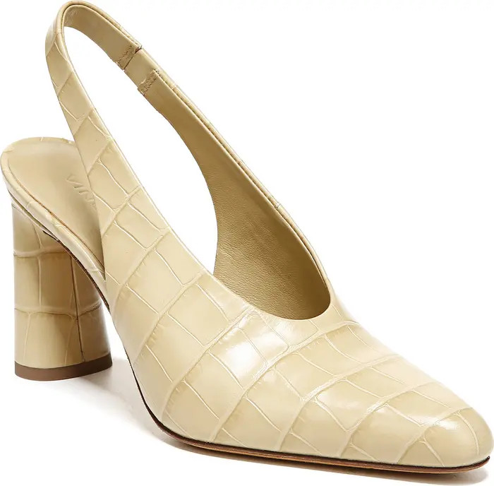 Vince Hellen Croc Embossed Slingback Pump | Nordstrom | Nordstrom