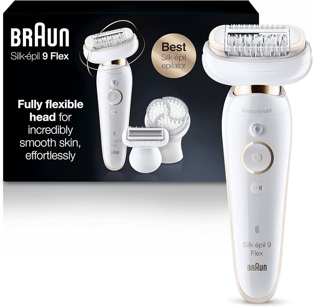 Braun Epilator Silk-épil 9 9-030 with Flexible Head, Facial Hair Removal for Women and Men, Hair... | Amazon (US)