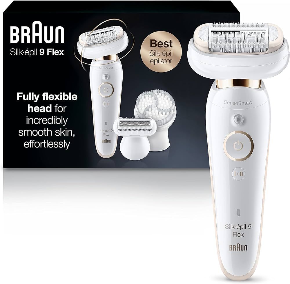 Braun Epilator Silk-épil 9 9-030 with Flexible Head, Facial Hair Removal for Women and Men, Hair... | Amazon (US)