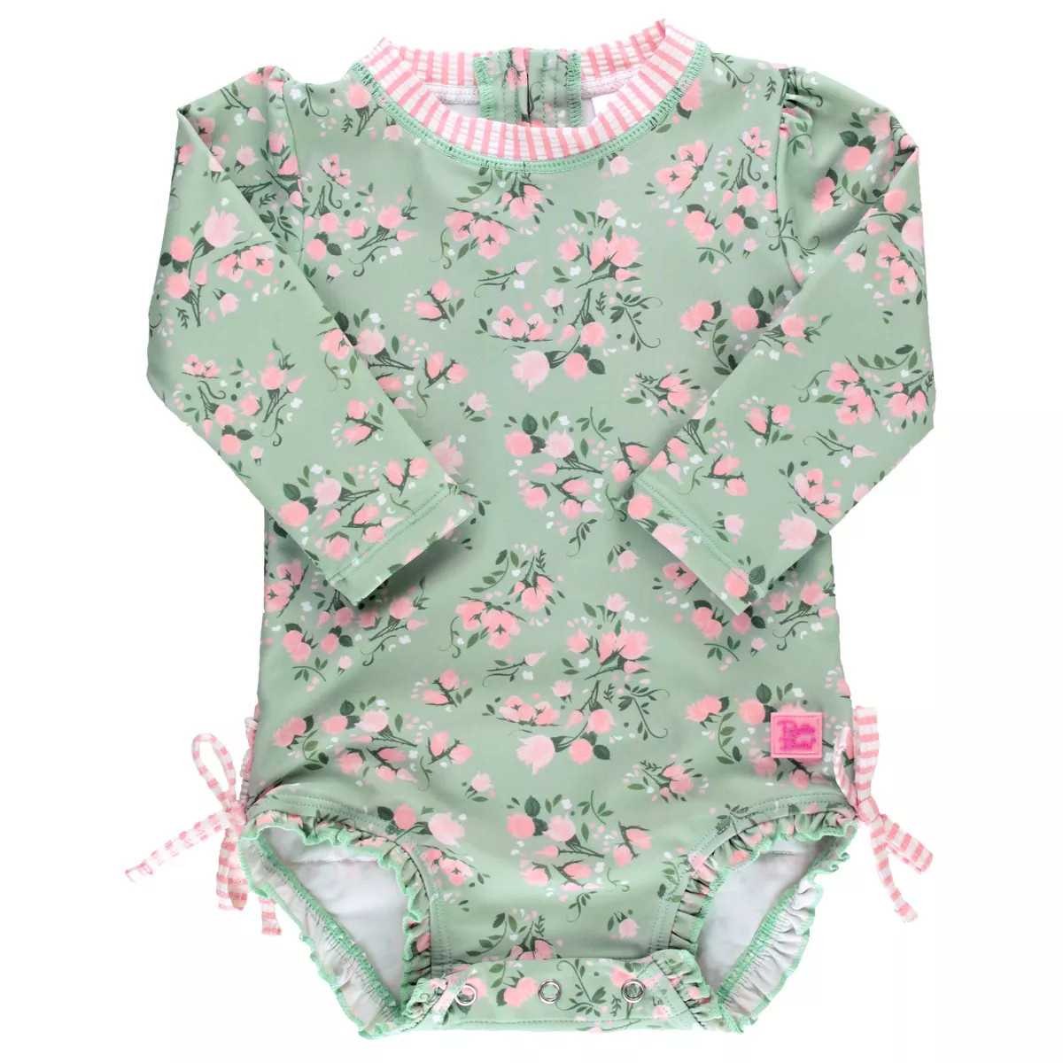 RuffleButts Baby Girls One Piece Rash Guard - Moonlit Meadow, Size: 12-18m | Target