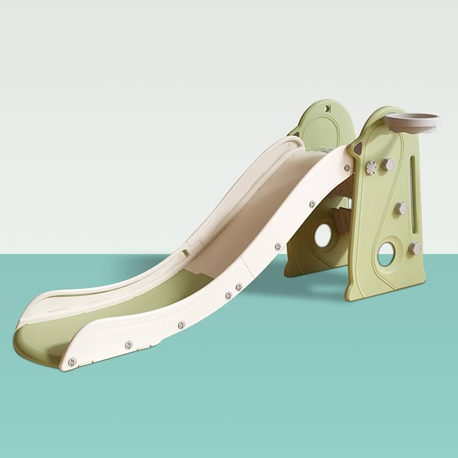 Kid Slide Toddler Slide for Kids with Basketball Hoop, Indoor and Outdoor Backyard Baby Playgroun... | Amazon (US)