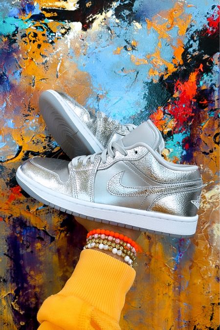 Women’s silver metallic Nike Jordan’s 
True to size 

#LTKstyletip #LTKshoecrush