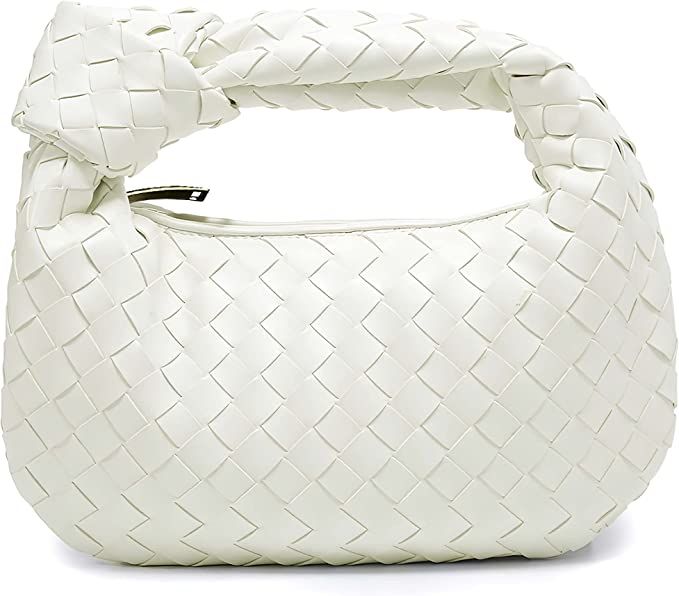 BOMELAI Women Handbag 2022 Leather Shoulder Bag Retro Woven Handmade Hobo Clutch Bag Fashion Mini... | Amazon (US)