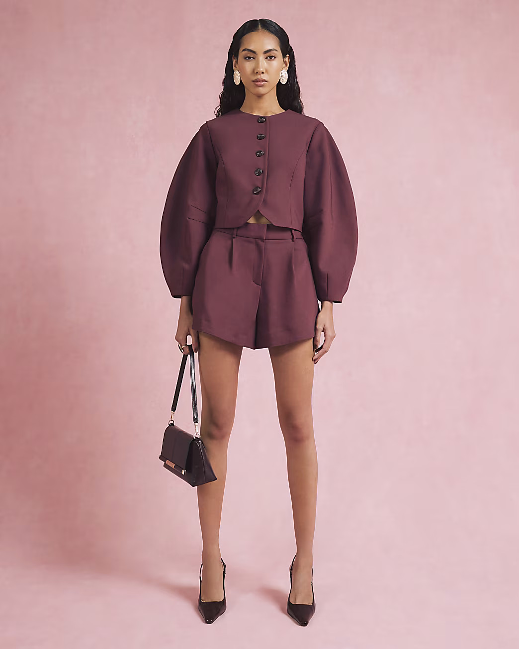 Red Puffed Sleeve Tailored Blazer | River Island UK & IE