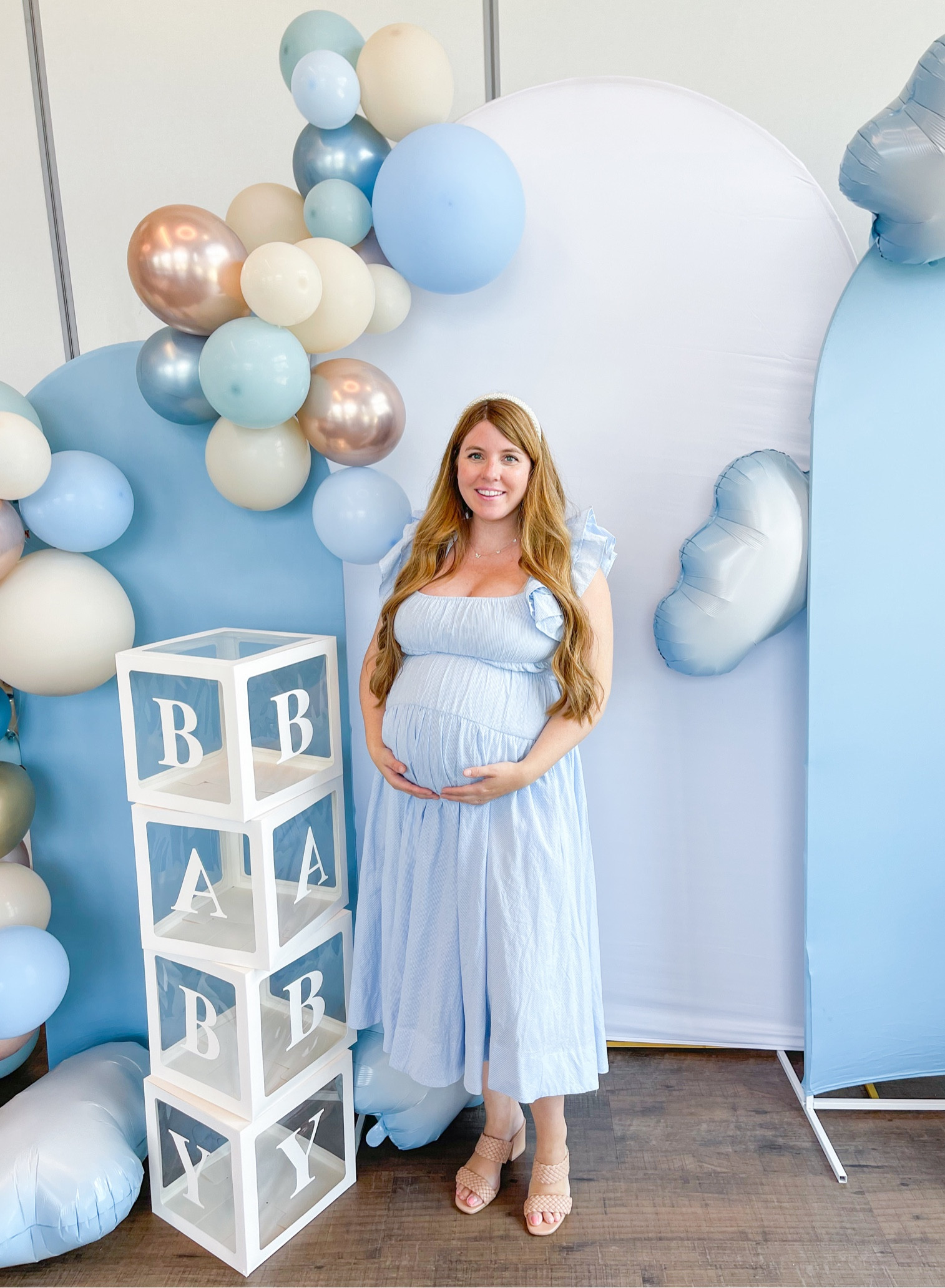 Perfect baby shower dress! It’s not maternity so it works for both the mama to be or the guest 💙🤍

Baby shower dress, blue ruffle dress, maternity outfit, baby boy, baby shower decor 

#LTKFindsUnder100 #LTKBaby #LTKBump