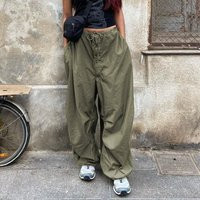 Y2K Baggy Cargo Trousers, Khaki White Parachute Pants, Parahute Trousers Techwear Vintage 90S Street | Etsy (UK)