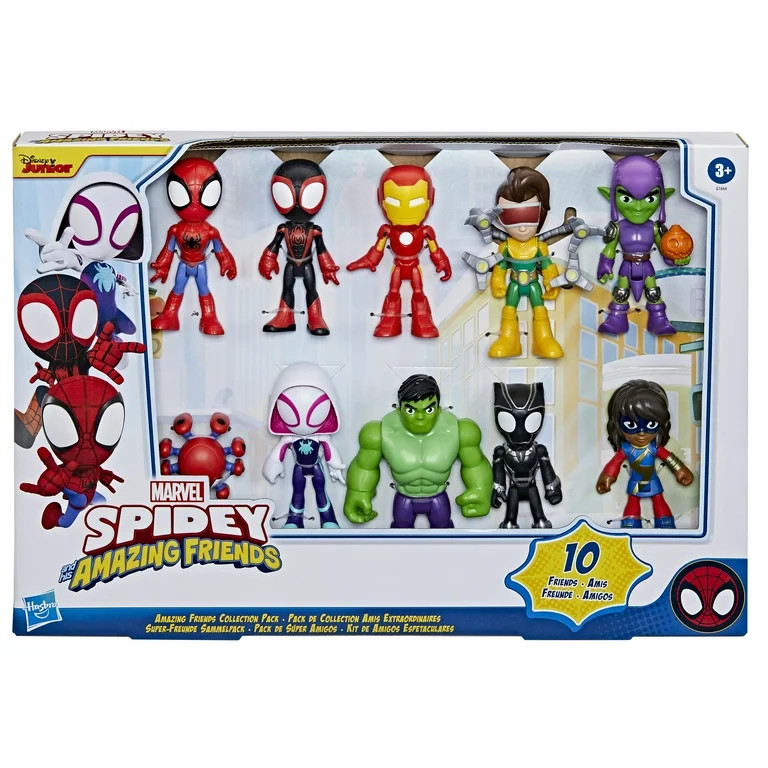 Marvel, Spidey and His Amazing Friends Collection Pack, Includes 10 Figures, for Kids Ages 3+ | Walmart (US)