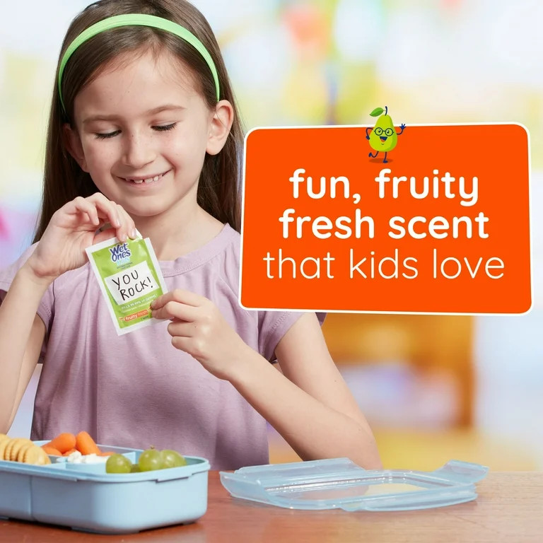 Wet Ones Kids Antibacterial Hand Wipe Singles With Writable Wrapper, Fruity Fresh Scent, 24 Ct | Walmart (US)