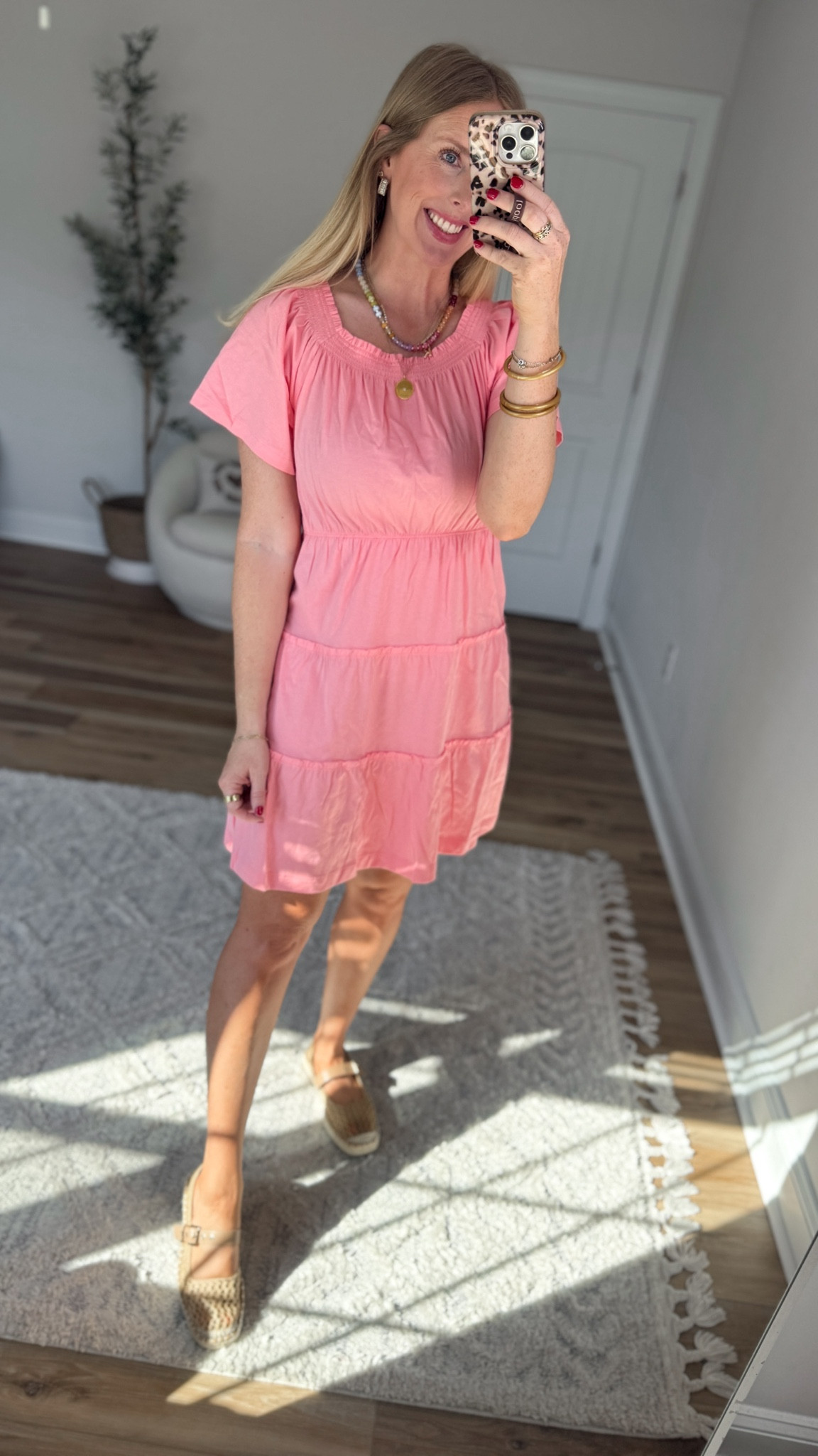 Weekend Walmart Wins try-on
Pink tiered mini dress- small 

#LTKmomlife #LTKootd