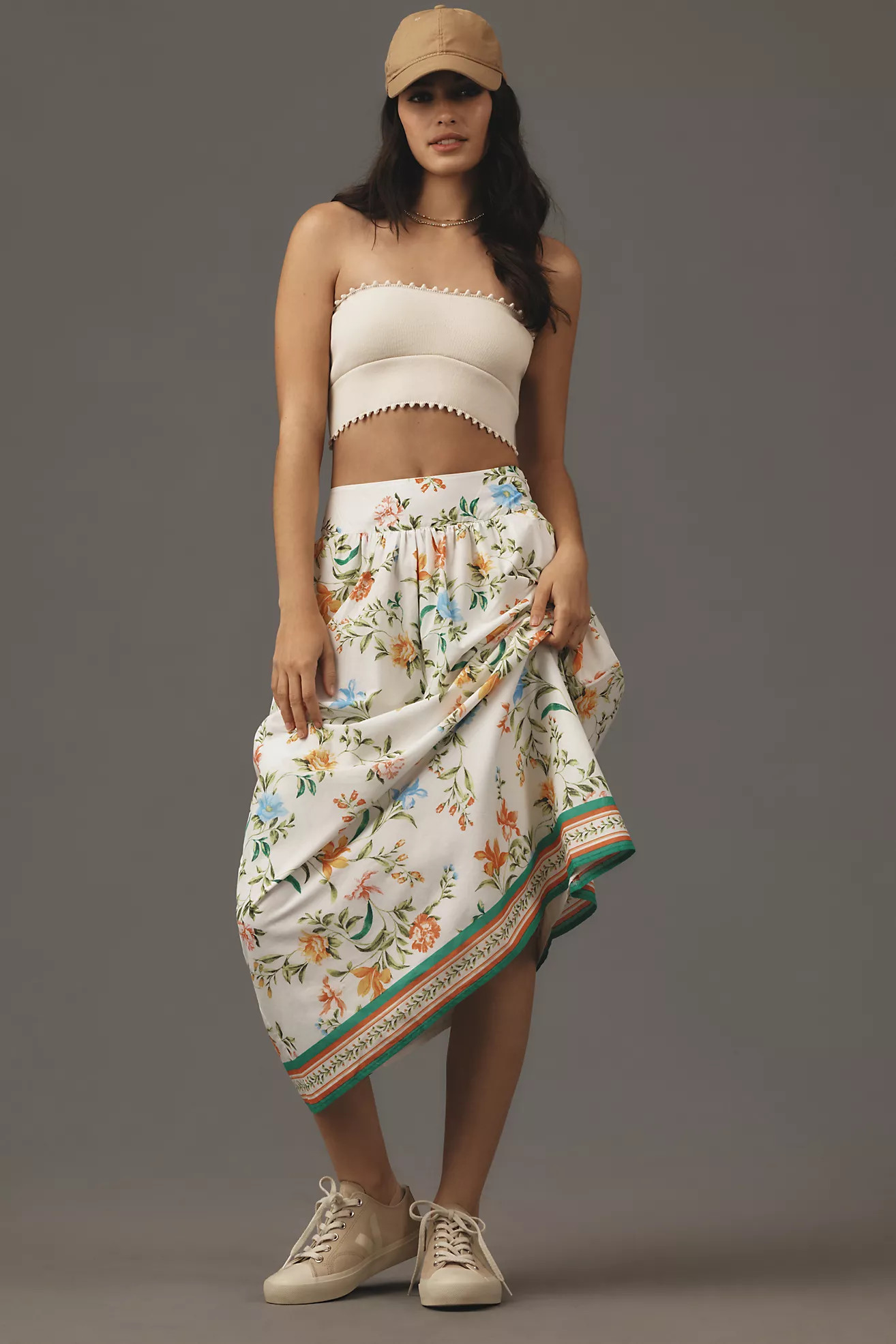 WAYF Printed Full Midi Skirt | Anthropologie (US)