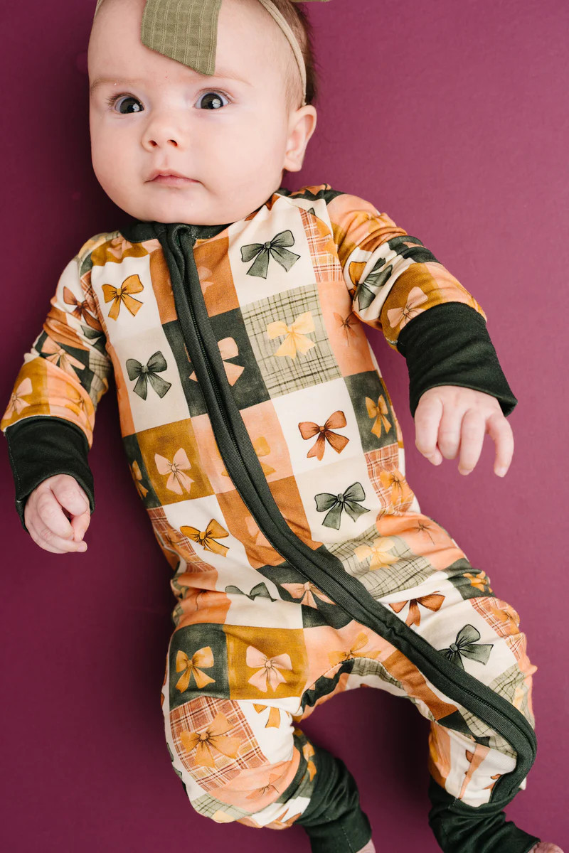 Bow Patchwork Bamboo Sleeper | Little One Shop Co