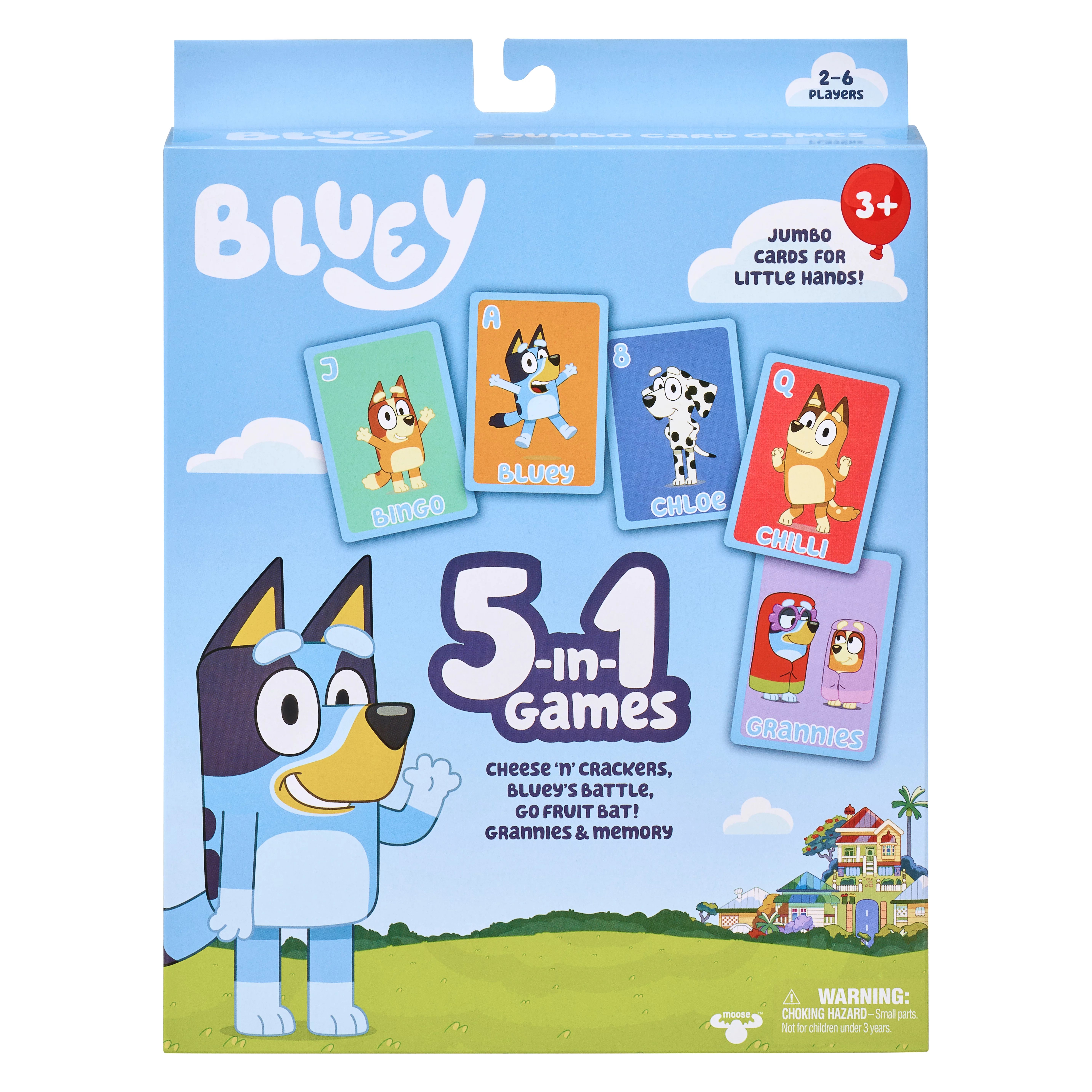Bluey 5 in 1 Games Set, Cheese 'N' Crackers, Bluey's Battle, Go Fruit Bat!, Grannies & Memory, Pr... | Walmart (US)