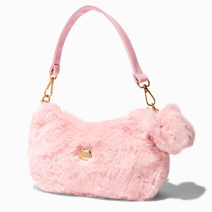 Pink Furry Shoulder Bag | Claire's (UK)