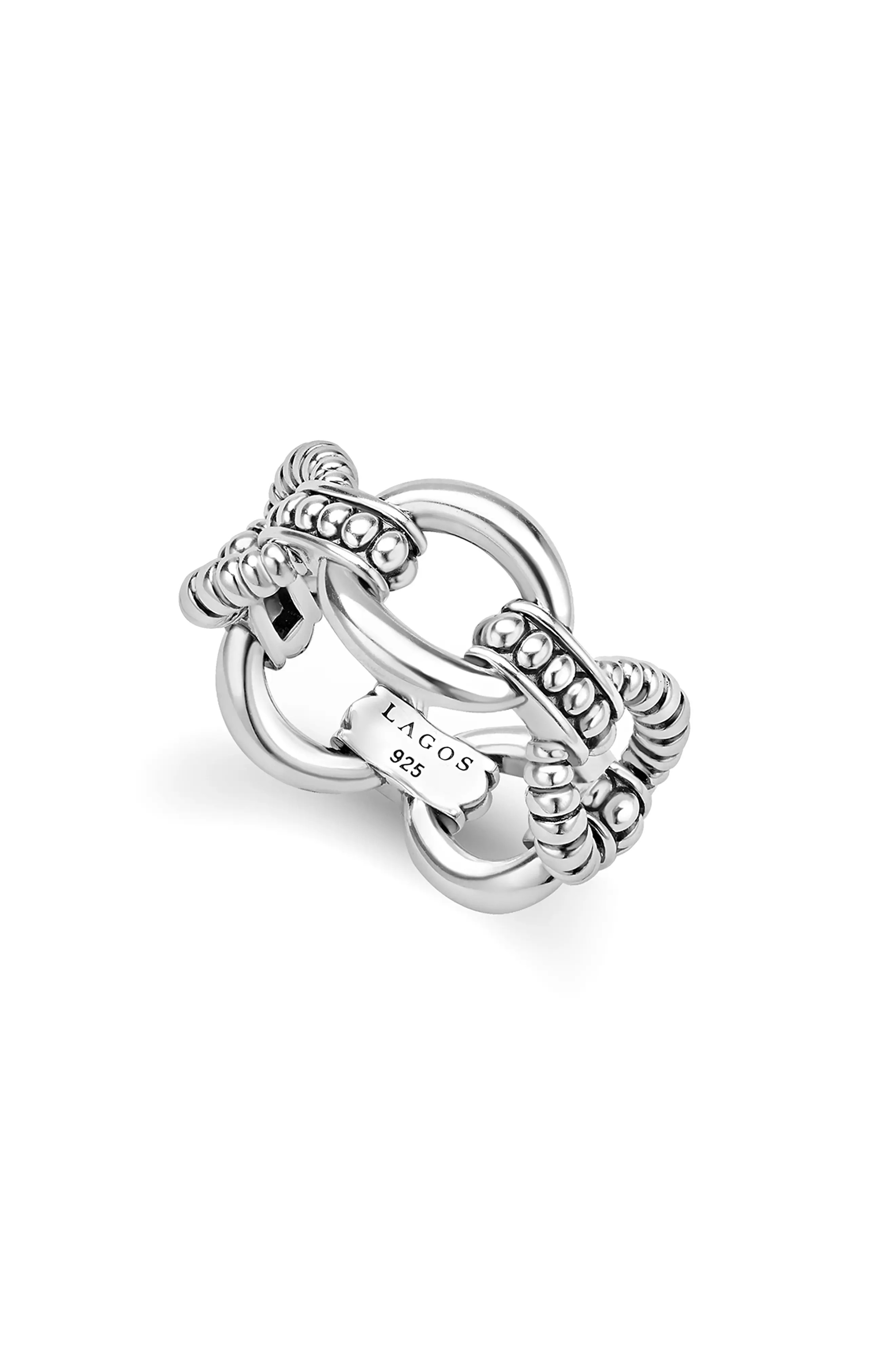 Sterling Silver Caviar Link Ring (Women) | Nordstrom | Nordstrom