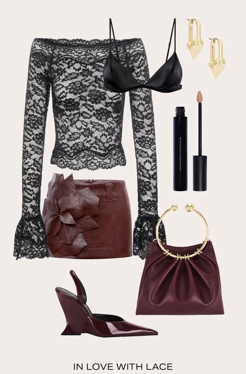 In love with lace 🖤

#ootd #valentinesday #outfit #heels #bag concealer earrings lace blouse skirt bra 

#LTKootd #LTKgrwm #LTKValentine