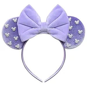 Trnerm Mouse Ears for Women Purple Velvet Mouse Ears Headband Halloween Mouse Ears Halloween Head... | Amazon (US)