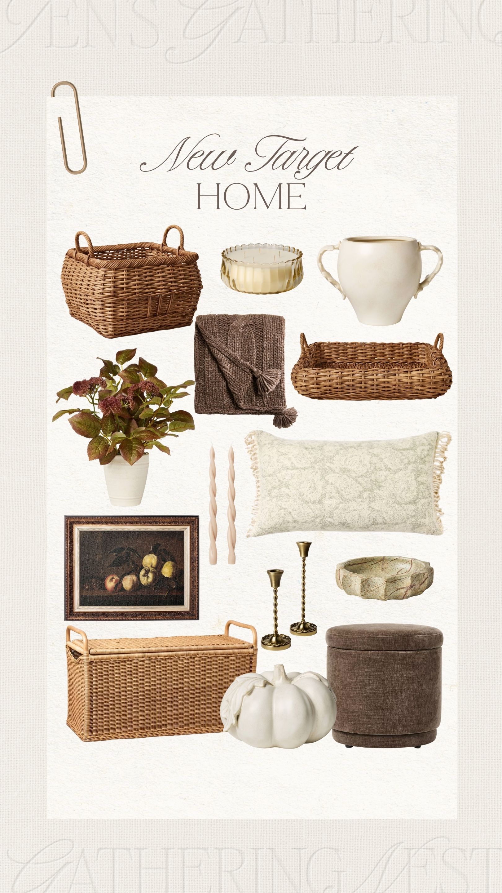 New Target home finds with the prettiest warm, collected fee.l 🤎 Woven storage, soft textiles, vintage-inspired accents and subtle fall details make these pieces perfect for an easy seasonal refresh.

#targethome #targetfinds #newtargetfinds #fallhomefinds #warmneutraldecor #wovenaccents #cozyhomestyle #vintageinspireddecor #seasonalrefresh #studiomcgee #affordablehomedecor

#LTKSeasonal #LTKHome