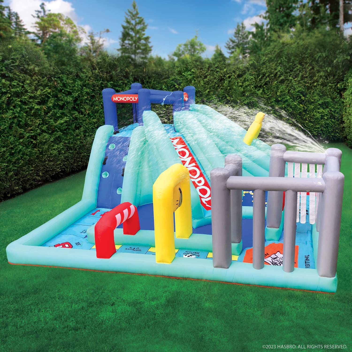 Hasbro Monopoly Splash Game \u2013 Mega Bouncer Inflatable Water Park \u2013 The Ultimate Summer ... | Amazon (US)
