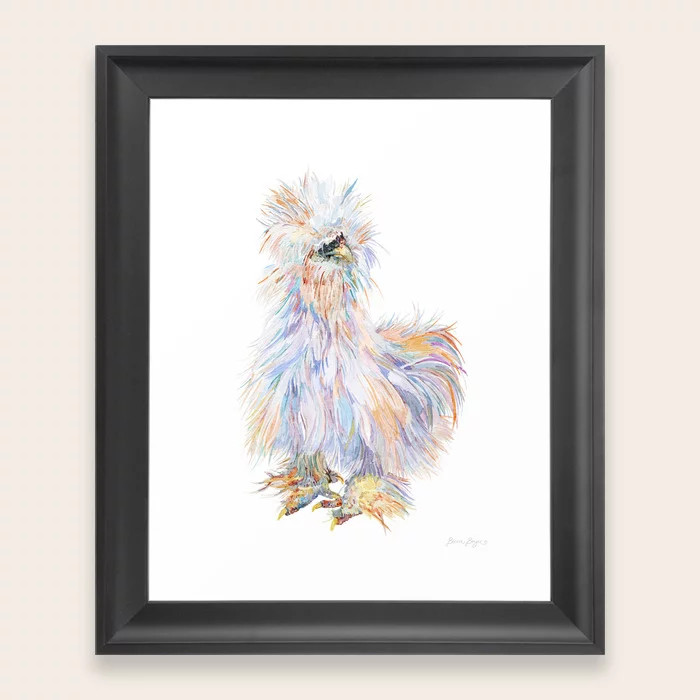 Silkie Chicken - Toto Framed Art Print | Society6
