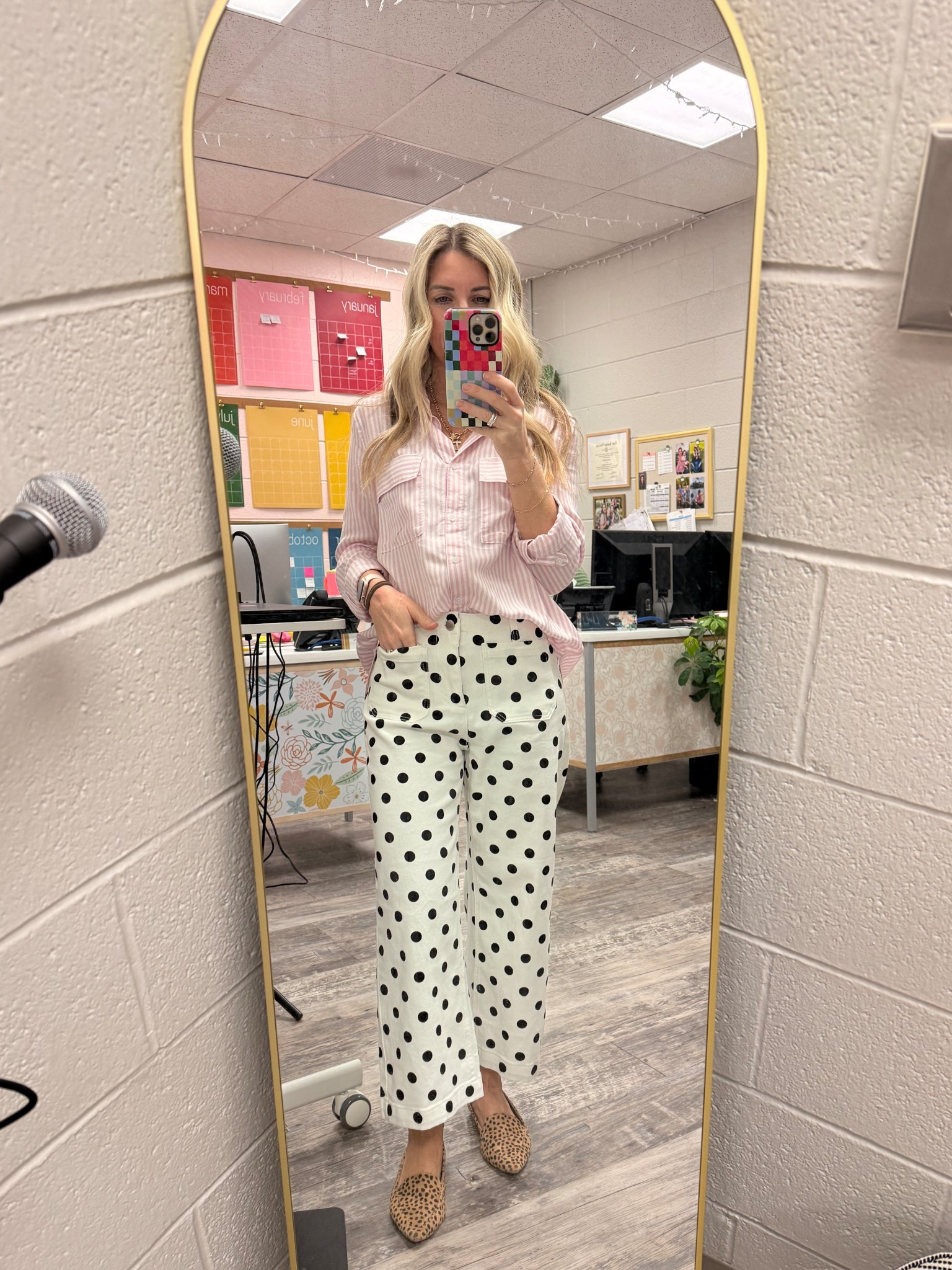 Teacher PD presentation ootd! 🖤🤍🩷

#LTKootd #LTKWorkwear #LTKOver40