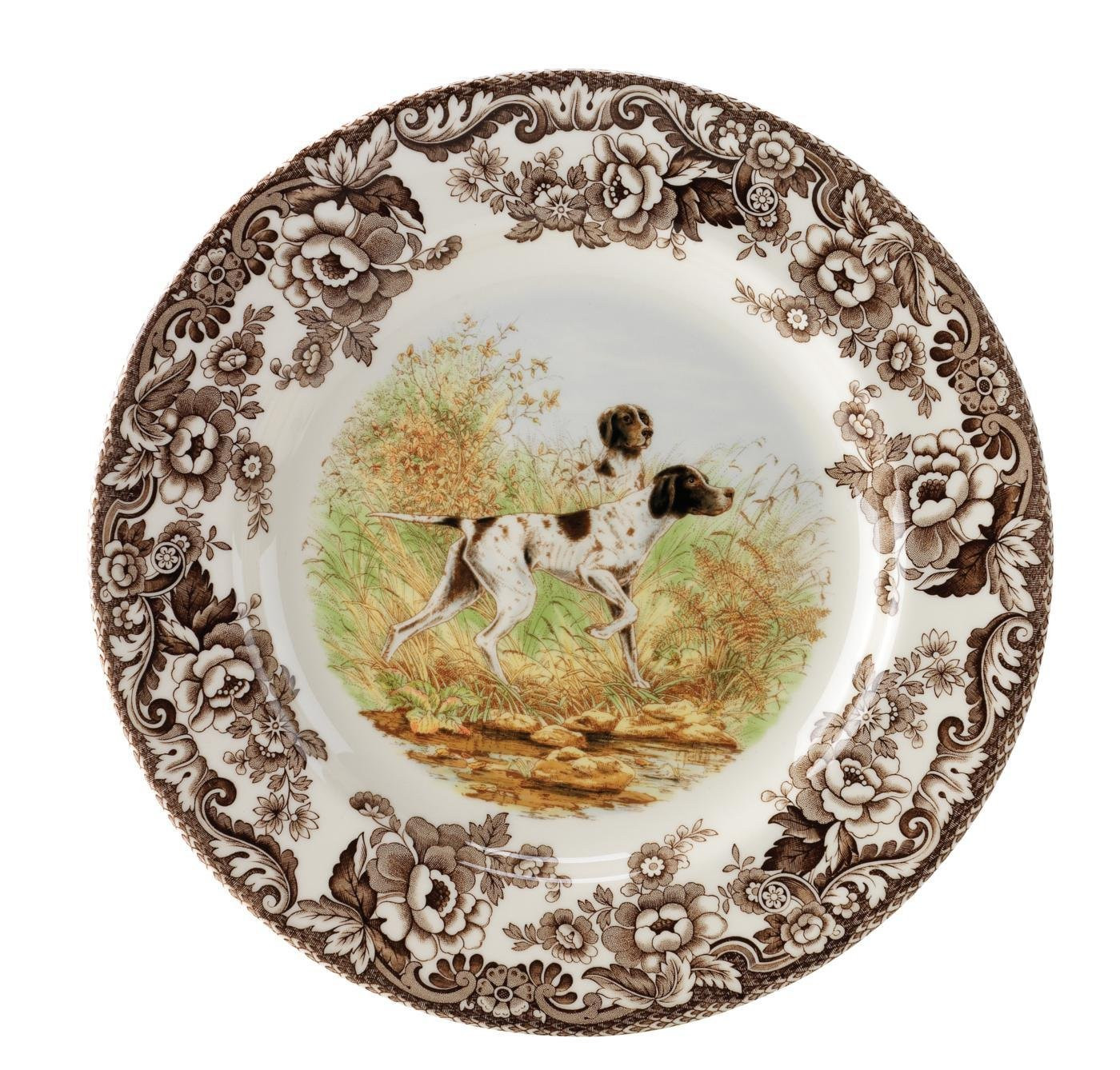 Spode Woodland 10.5" Dinner Plate, Flat Coated Pointer - Hunting Cabin Decor Dog-Themed Holiday T... | Amazon (US)