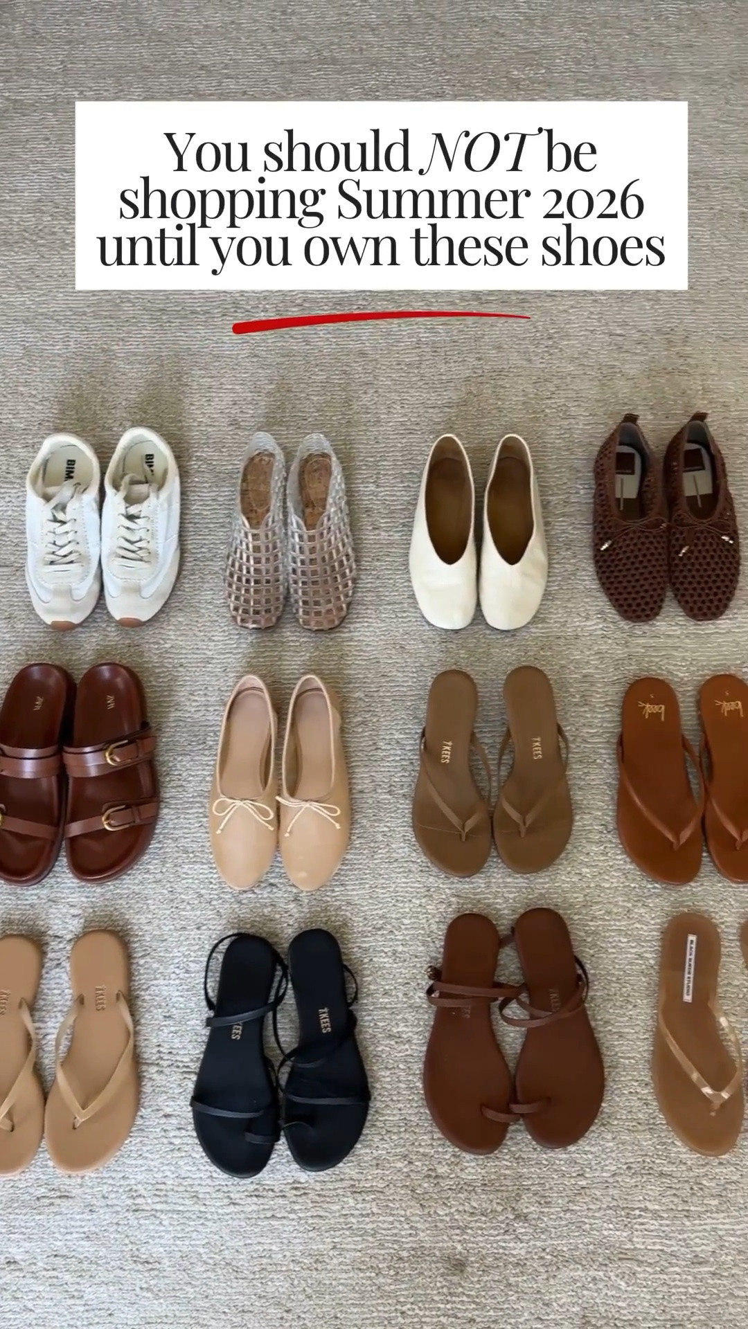 Summer shoe roundup - You don't need these exact or all, but this is a good checklist for summer

Bimba Y Lola 5 - run big
Steve Madden jelly flats 5
Reformation cream flats 5
Dolce Vita Netted flats 5
Everlane leather flip flop 5
Zara slide sandals 5
Loeffler Randall mesh flats 5
Tkees Heeled sandals 5
Beek flip flops 5
Havaianas flip-flops 5
Tkees waterproof flip flops 5
Tkees Mia sandals 5
Tkess Phoebe sandals 5
Black Suede Studio sandals 35
Ancient Greek strappy sandals 35

summer style, petite style

#LTKmomlife #LTKSeasonal #LTKPetite