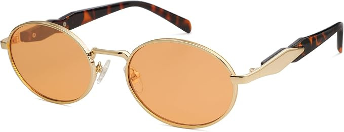 SOJOS Retro Oval Sunglasses for Women Men Trendy Sun Glasses Designer Inspired Classic Shades UV4... | Amazon (US)