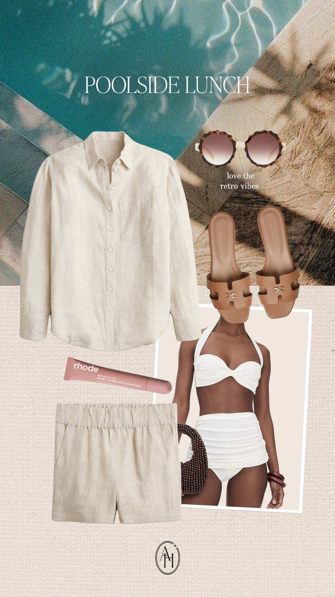 Linen set with a high-waisted bikini for a poolside lunch.  

 #LTKSeasonal

#LTKbeauty #LTKtravel