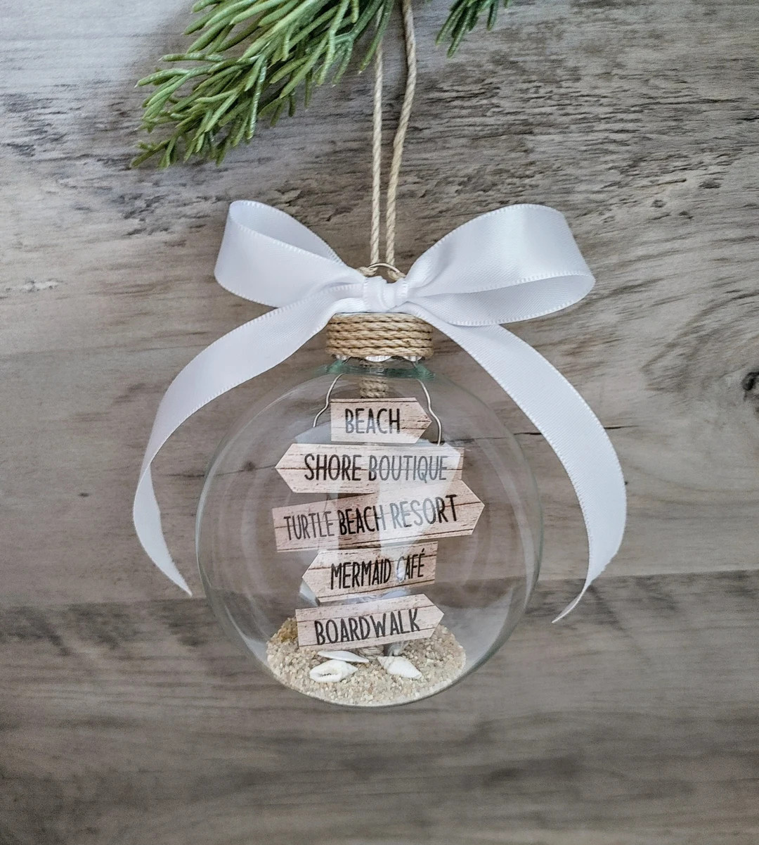 Beach Christmas Ornament PERSONALIZED Christmas Ornament New - Etsy | Etsy (US)