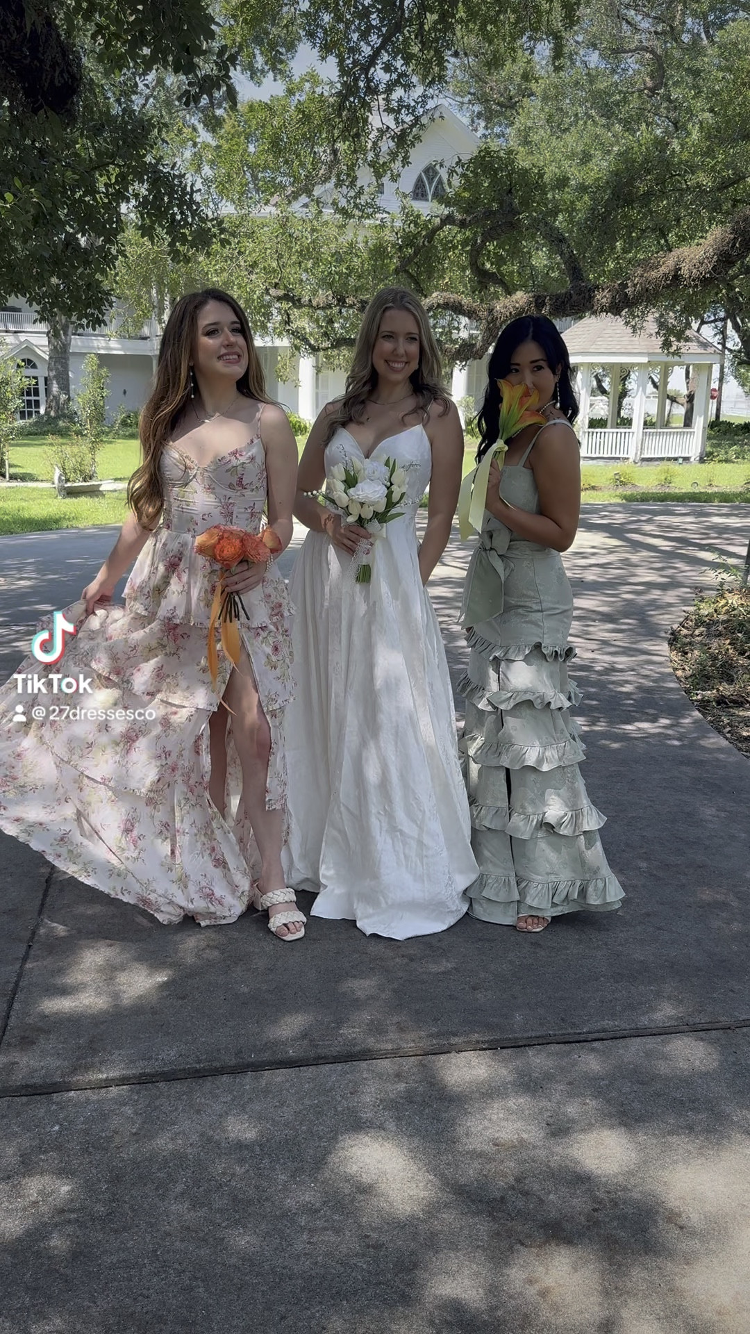 Bridesmaids in mismatched V. Chapman dresses 🤍

#LTKWedding #LTKVideo #LTKStyleTip