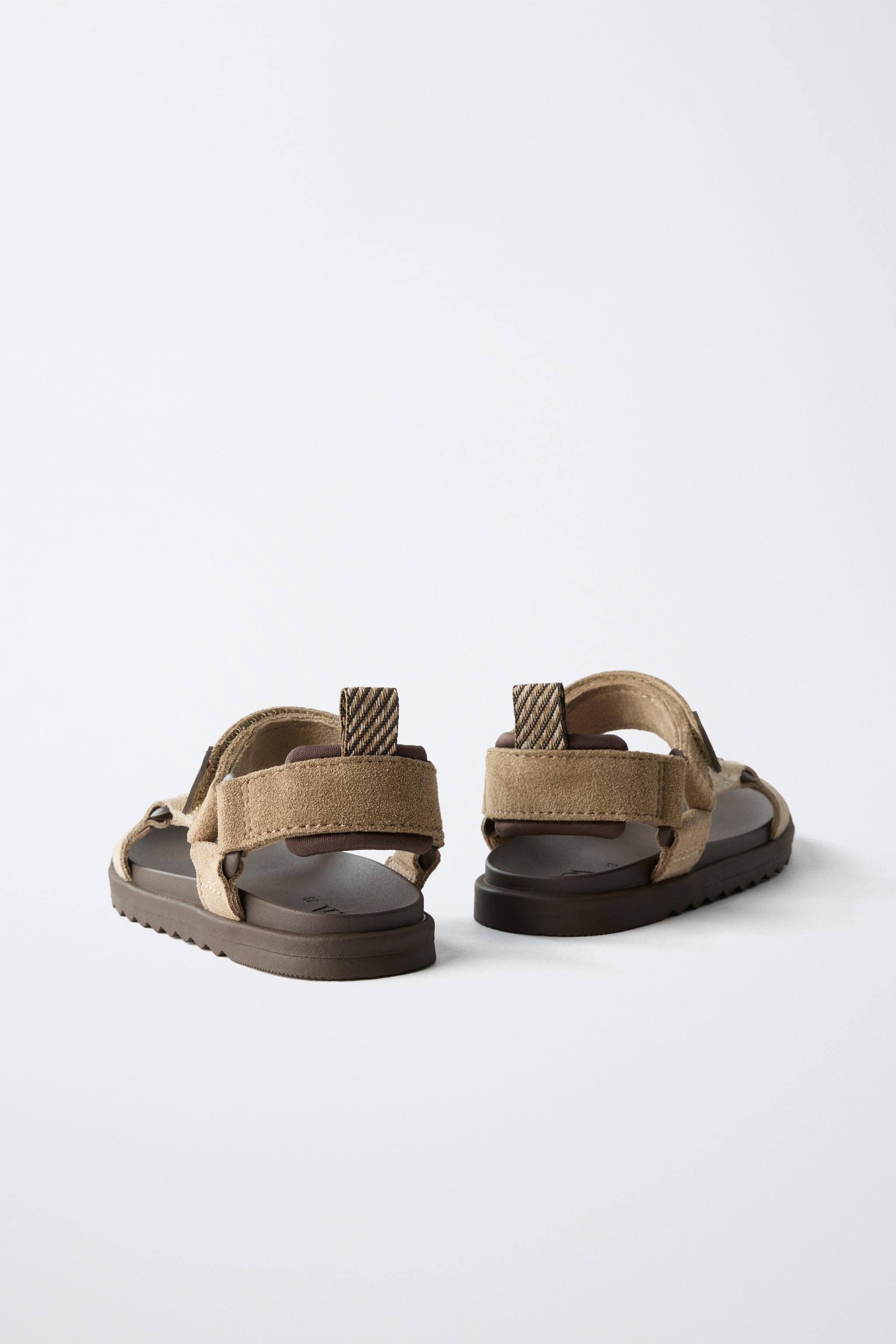 LEATHER TECHNICAL SANDALS | Zara US