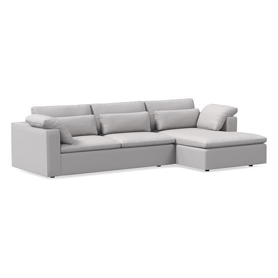 Harmony Modular 123"" Right Multi-Seat 2-Piece Sleeper Sectional w/Storage, Performance Chenille Twe | West Elm (US)