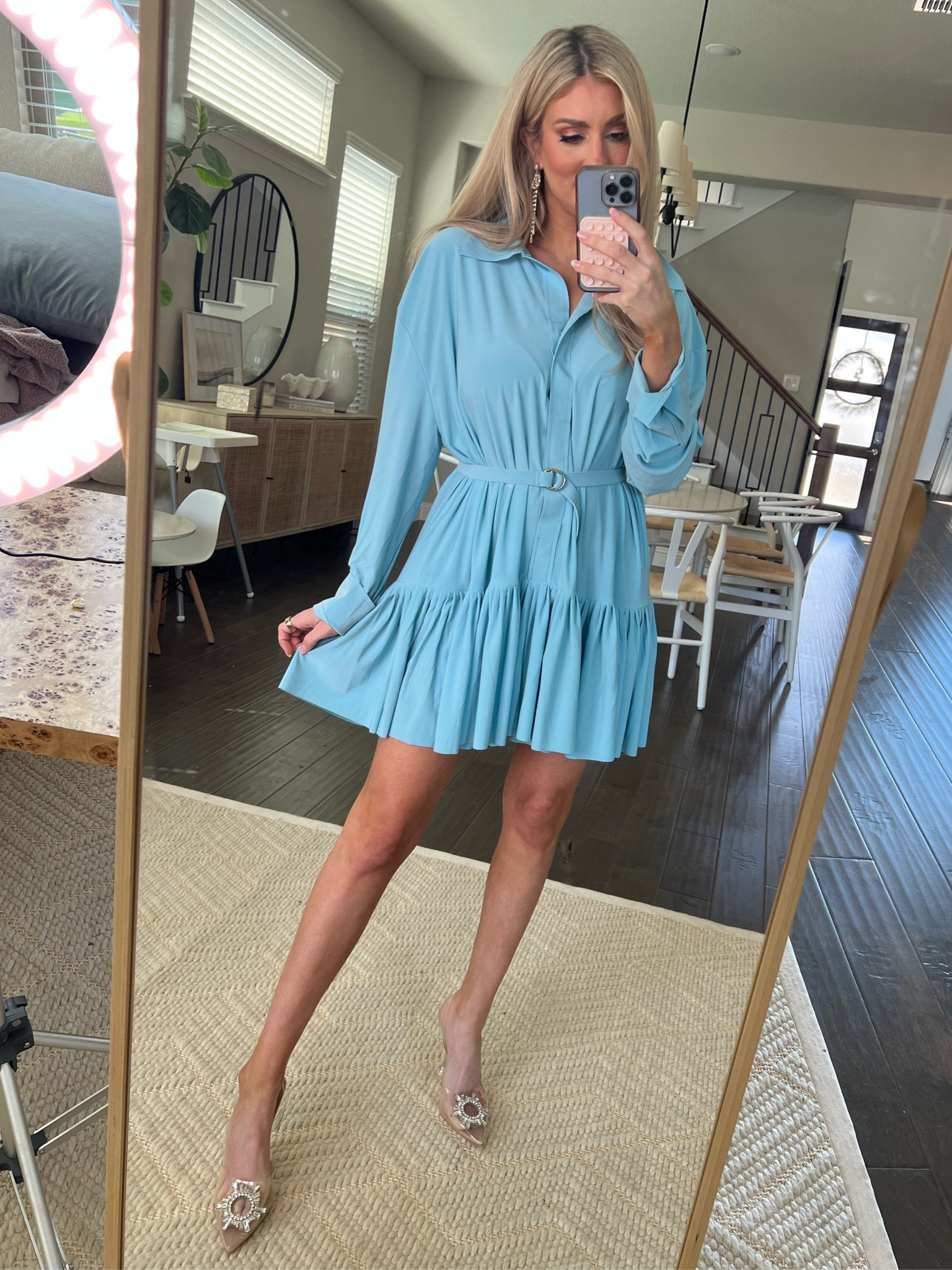 Baby shower dress, blue dress, Aline dress, shower guest dress, spring dress, flowy dress, wedding guest dress, maternity dress, postpartum dress

#LTKstyletip #LTKbump #LTKwedding