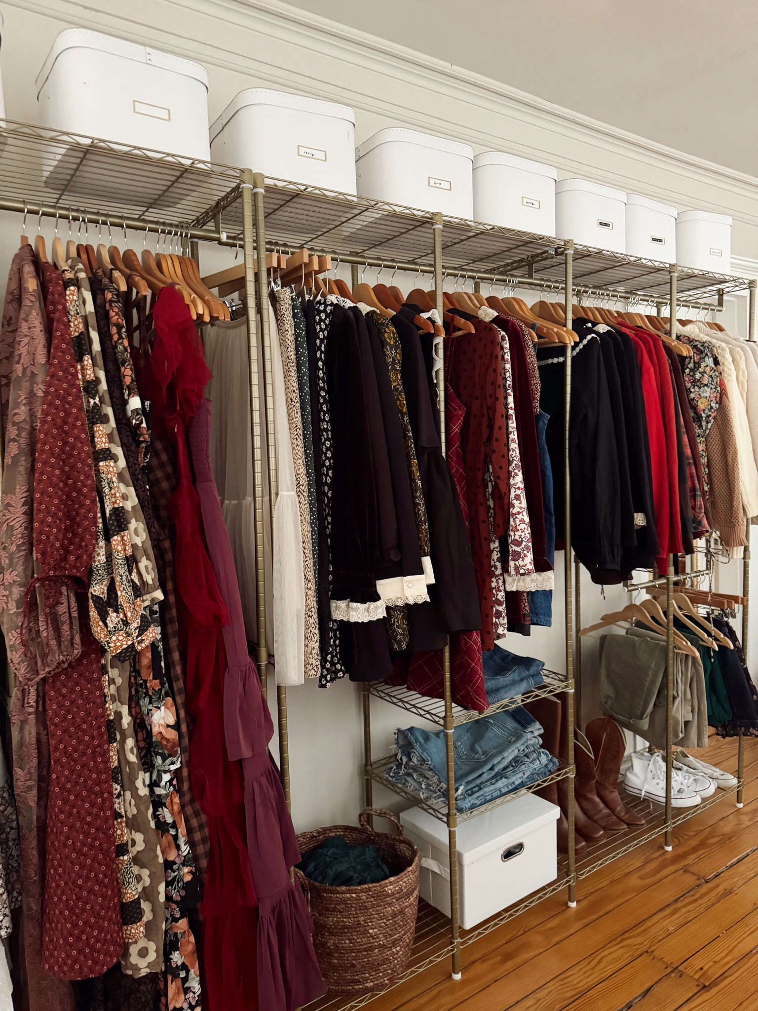 Gold clothing rack & organizers I used in my closet.

#LTKFindsUnder50 #LTKHome