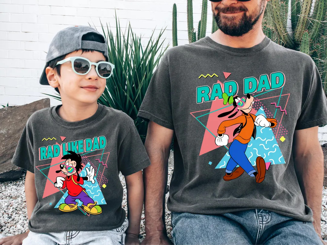 Comfort Colors® Disney Goofy And Max Goofy Shirt, Rad Dad And Rad Like Dad shirt, Disney Dad And... | Etsy (US)